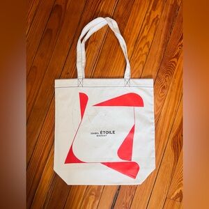 Isabel Marant Étoile Red and White Tote Bag